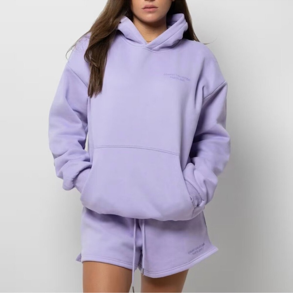 NWOT Comfrt Purple Pastel Hoodie - Large